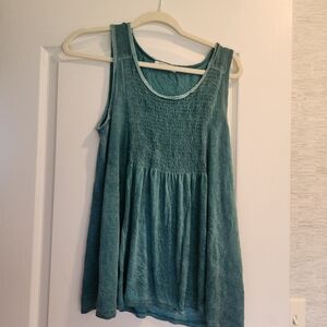 Living Doll Womens Teal Tank Top Size 2XL Euc